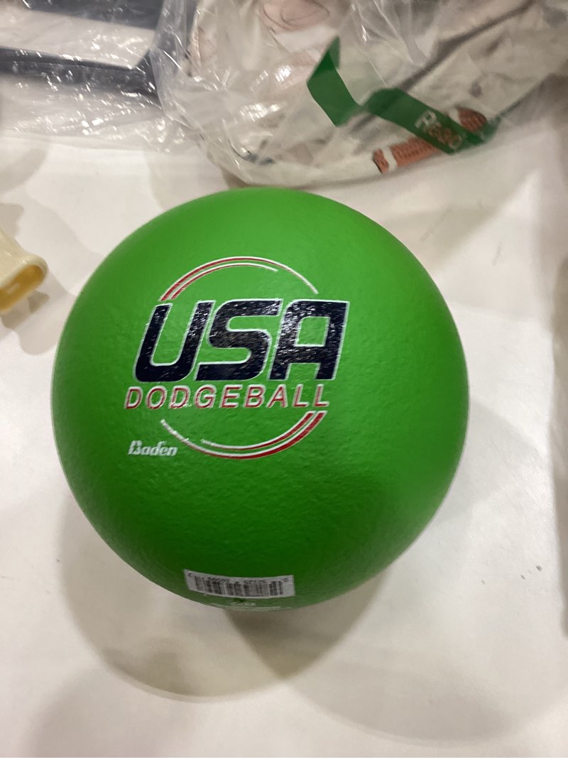 Condition photo showing Good Condition for Baden | 7 inch Foam Dodgeball | Official Ball of USA Dodgeball | Durable Non-Sting Coated Surface for Grip and Ball Spin | Single or 6-Pack Options Green 1