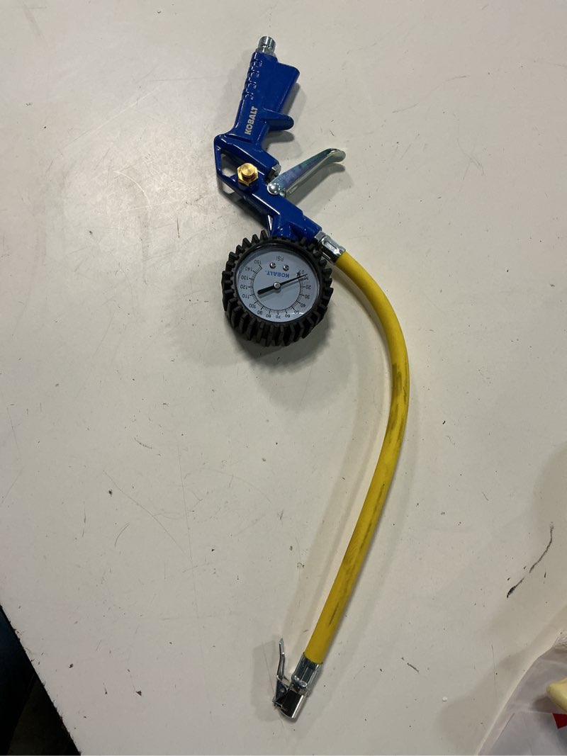 Condition photo showing As Is for kobalt inflator gauge