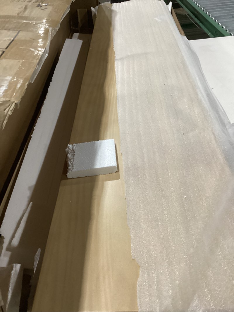 Condition photo showing New/Like New for Plank+Beam Modern Solid Wood Console Table, 56 Inch, Sofa Table, Narrow Entryway Table for Hallway, Behind The Couch, Living Room, Foyer, Easy Assembly, Blonde 56 Inch Table Blonde