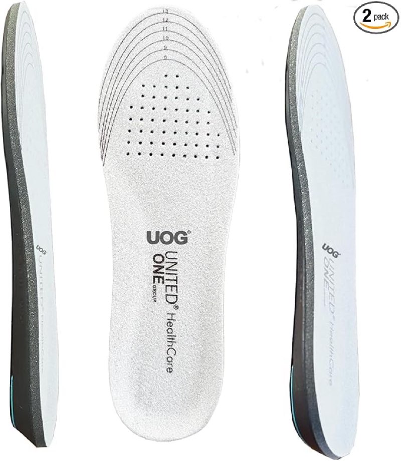 UOG (United One) Memory Foam Insoles –Balance & Posture While You Walk. Pain Relief, Boosts Circulat