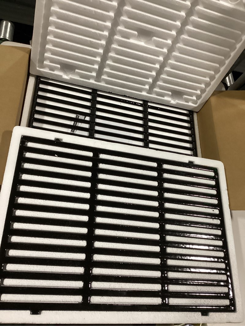 Condition photo showing Good Condition for 18.75" grill grates for weber genesis ii 300 & genesis ii lx 300 grills, grill parts for weber genesis 2 e310, genesis ii e310 315 335, porcelain-enameled cast iron replacement grates for weber 66095 18.75" x 13.25" – 2 pack