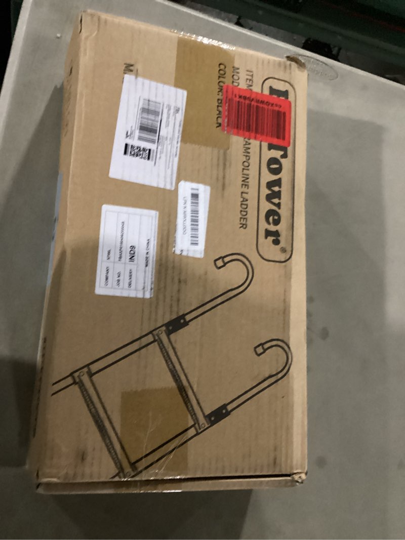 Condition photo showing New/Like New for HBTower Trampoline Ladder, 3-Step Trampoline Steps with Horizontal Wide Steps, Skid-Proof Steps Universal Hook, UV Treated Steel, 220Lbs Capacity Trampoline Stairs Accessories for Kids/Children