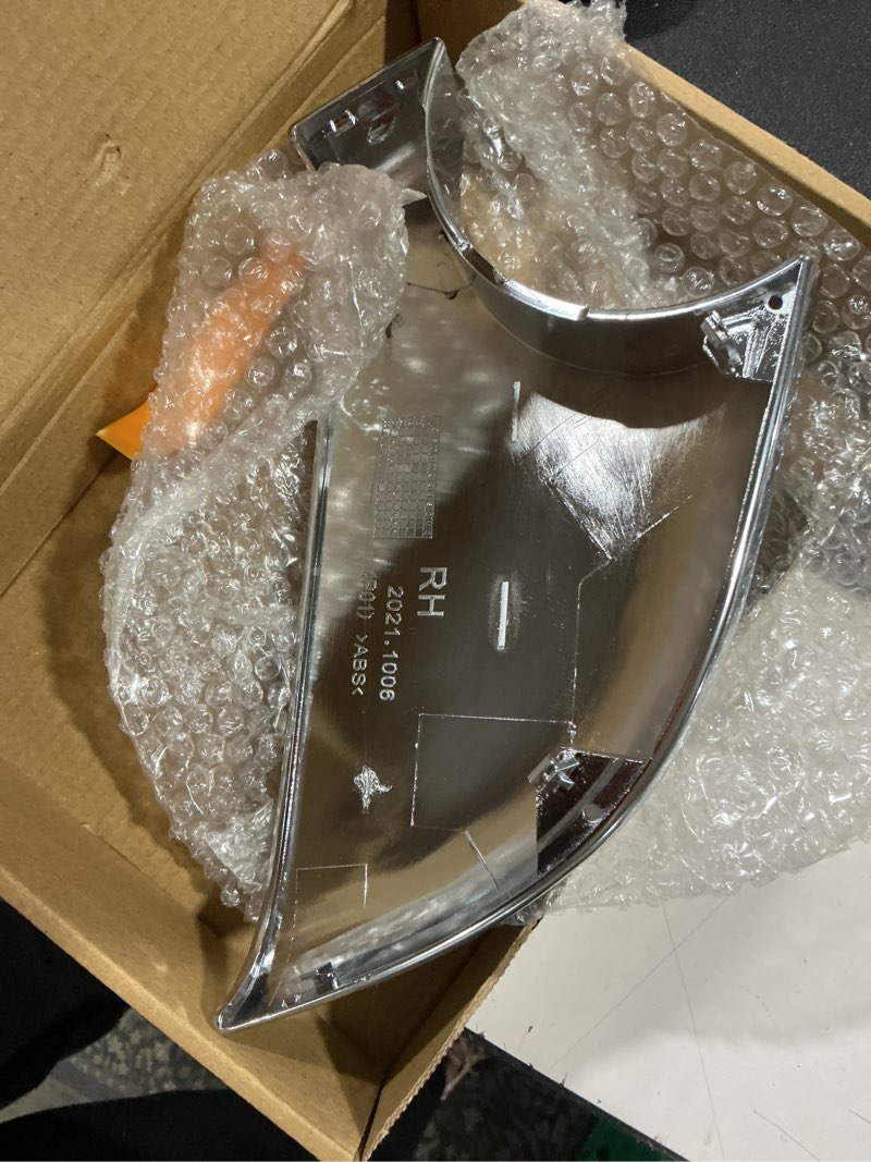 Condition photo showing Good Condition for fit for tesla model 3 front wing mirror cover holder lower tray 2017-2025?chrome matte right passenger side mirror bottom cover replacement for tesla model 3 wing repair(right? model 3 rihgt side chrome