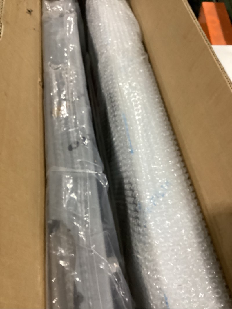 Condition photo showing New/Like New for stainless steel straight spring loaded mud flap hanger bracket mudflap holder set 2.5" bolt spacing 30" length with aluminum reflective tapes and 4" light cutouts fit for semi trucks, 2 pack round light cutouts