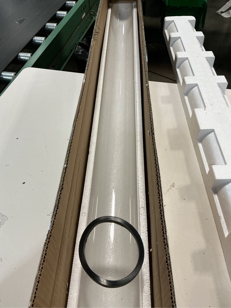 Condition photo showing Good Condition for patio heater glass tube replacement, 49.5 x 4" replacement parts with ring, outdoor replacement parts for 4-sided pyramid heater, glass tube model for gsh, bfc, hlds01, wh-h90