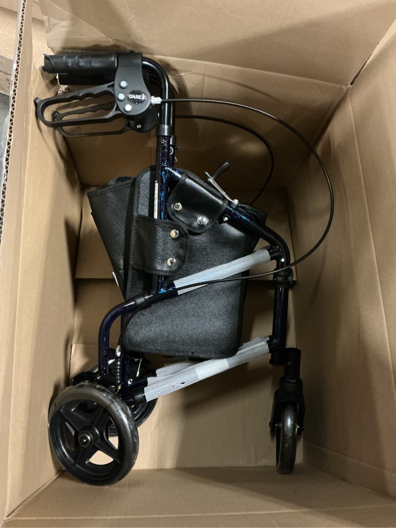 Condition photo showing Good Condition for carex trio rolling walker - lightweight aluminum, side-folding, storage bag