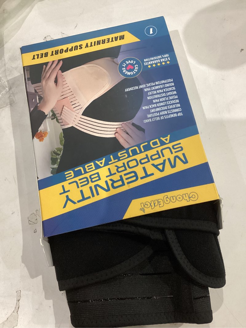 Condition photo showing New/Like New for ChongErfei Maternity Belt, Pregnancy 3 in 1 Support Belt for Back/Pelvic/Hip Pain, Maternity Band Belly Support for Pregnancy Belly Support Band (M: Fit Ab 35.5"-47.3", Black) Black M: Fit Ab 35.5"-47.3"