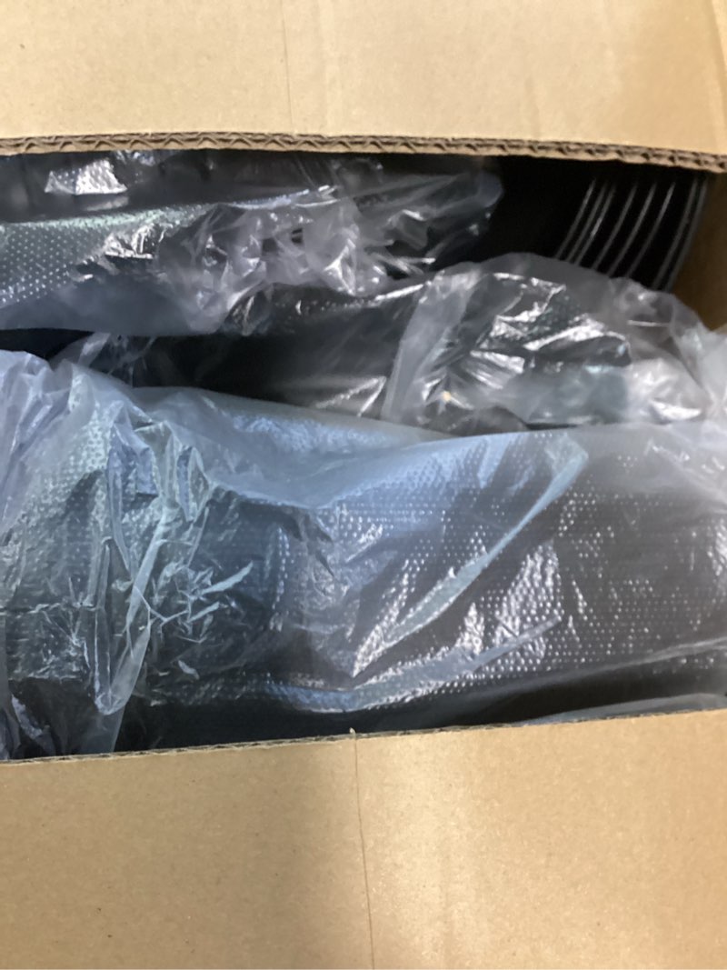 Condition photo showing New/Like New for Homienly Wheat Straw Plates and Bowls Sets, Dishes Set for 8, Wheat Straw Dinnerware Set for Kitchen 32-Piece - Deep Plates Sets, Cereal Bowls with Drinking Cups, Microwave and Dishwasher Safe, Black 32-Piece Black