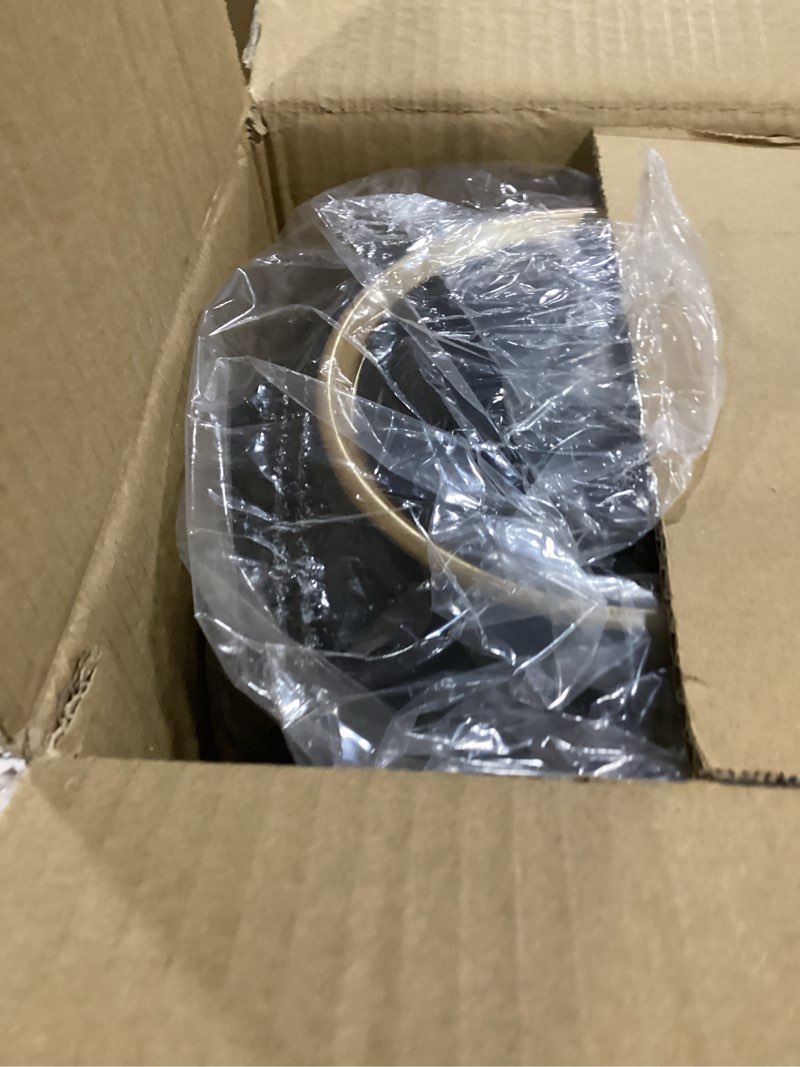 Condition photo showing As Is for Motion Sensor Bathroom Trash Can with Lid, 3 Gallon / 11L Automatic Bathroom Garbage Can, Smart Black Garbage Can, Touchless Trash Bin, Small Waste Basket for Bedroom, Kitchen, Apartment,Office Dark Black Automatic