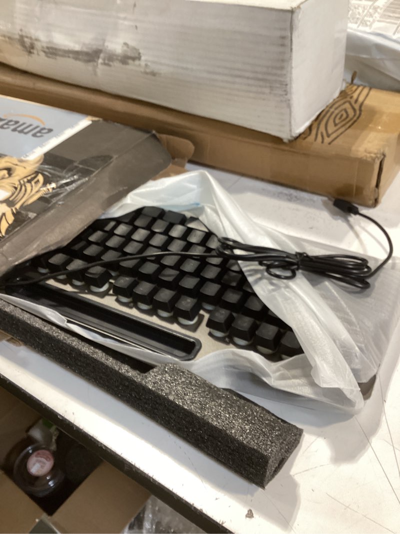 Condition photo showing Good Condition for AULA Keyboard, T102 104 Keys Gaming Keyboard and Mouse Combo with RGB Backlit Number Pad, All-Metal Panel Waterproof Light Up PC Keyboard,USB Wired Computer Keyboards Gaming for Win XP/7/8/10 PC Gamer Black Keycaps + Silver Panel