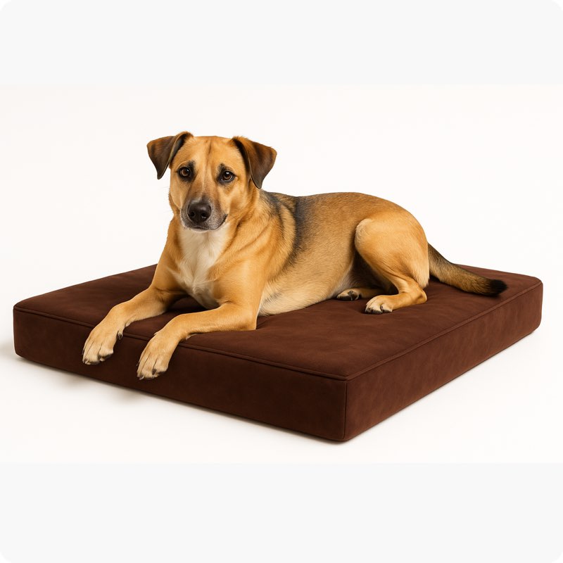 similar  dogbed4less memory foam platform dog bed, crate mattress with waterproof removable cover small medium 29x18x3 brown 29x18x3 inches brown