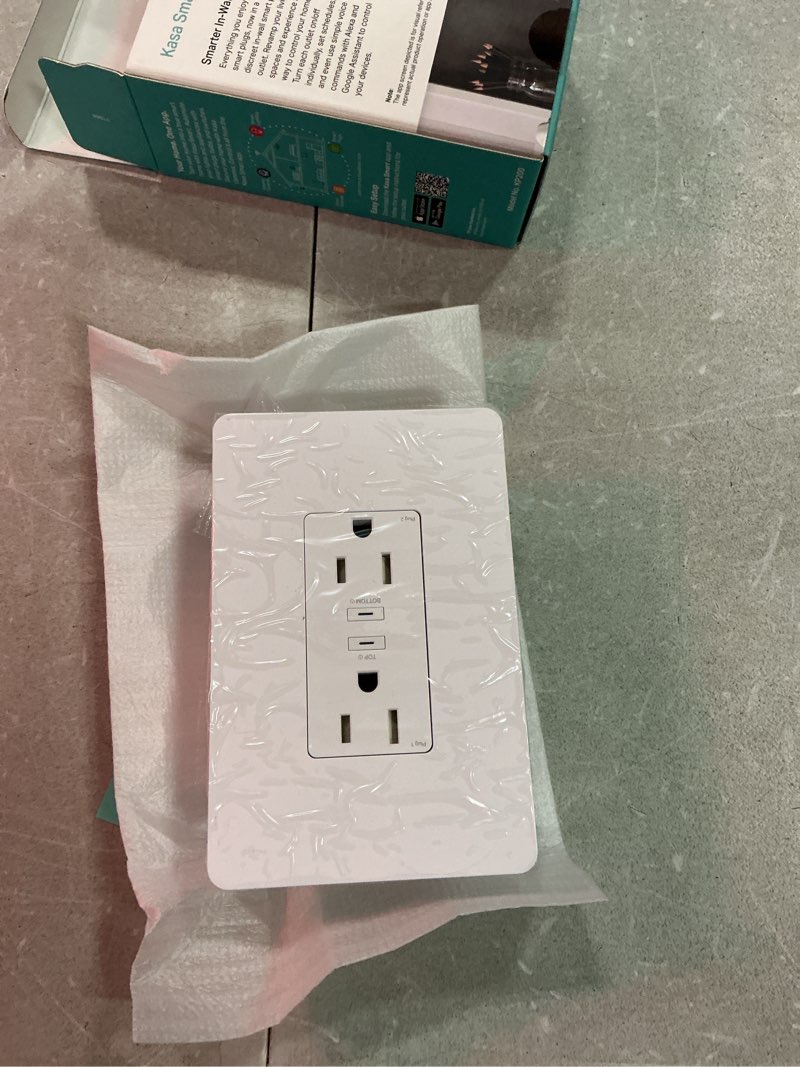 Condition photo showing Good Condition for kasa smart plug kp200, in-wall smart home wi-fi outlet works with alexa, google home & ifttt, no hub required, remote control, etl certified , white, 1 pack white smart outlet