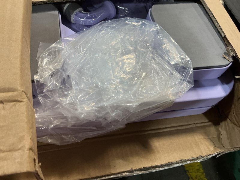 Condition photo showing As Is for janua pilates board - pilates reformer set, multi-purpose foldable pilates reformer board for home, 5 in 1 pilates sliding board purple set