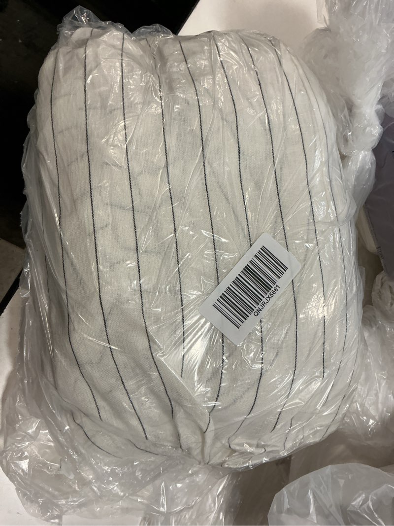 Condition photo showing New/Like New for european linen sheet set, king, pencil stripe