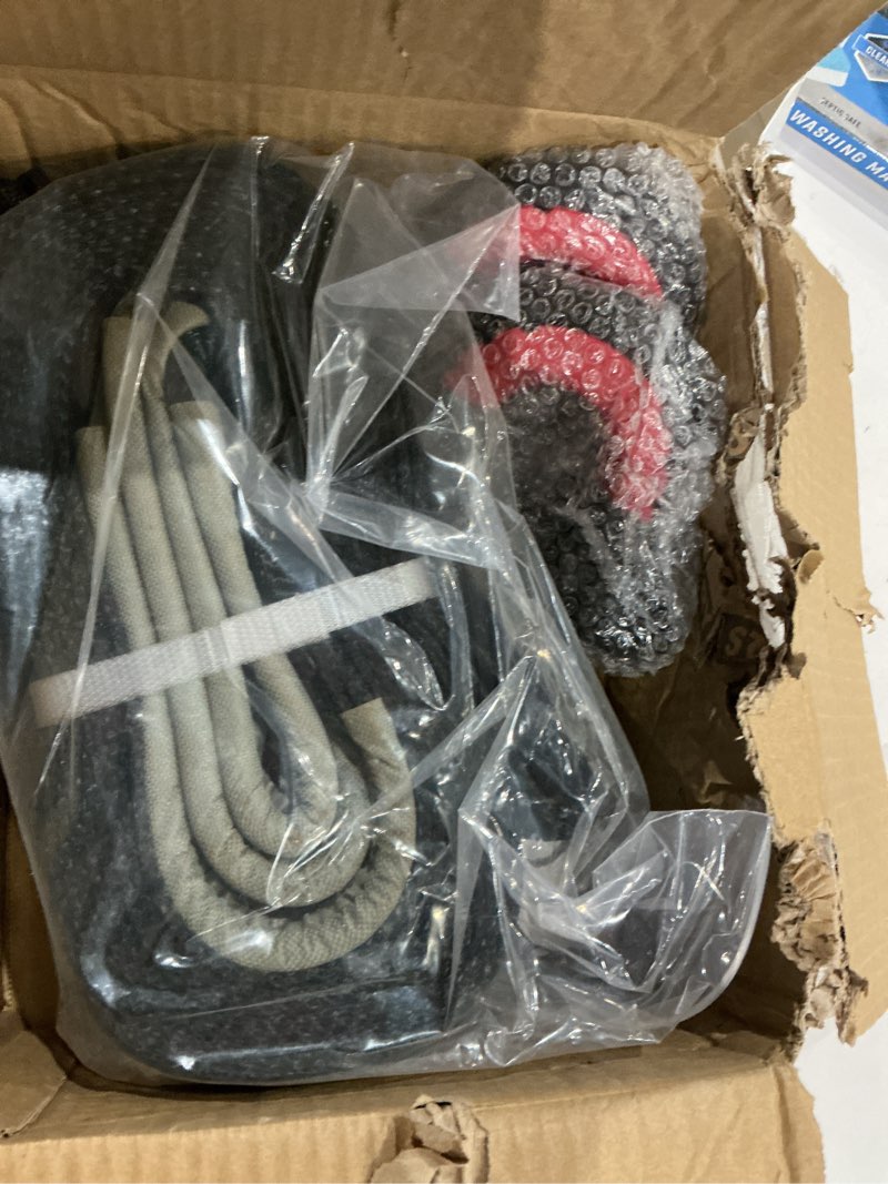 Condition photo showing Good Condition for metoware recovery tow strap kit 3" x 20ft, heavy duty recovery strap 35,000lbs break strength with 3/4" d ring shackles(2pcs) & storage bag, emergency off road towing rope for suv, utv, atv, truck 3"x20ft gray 3"x20ft | recovery kit