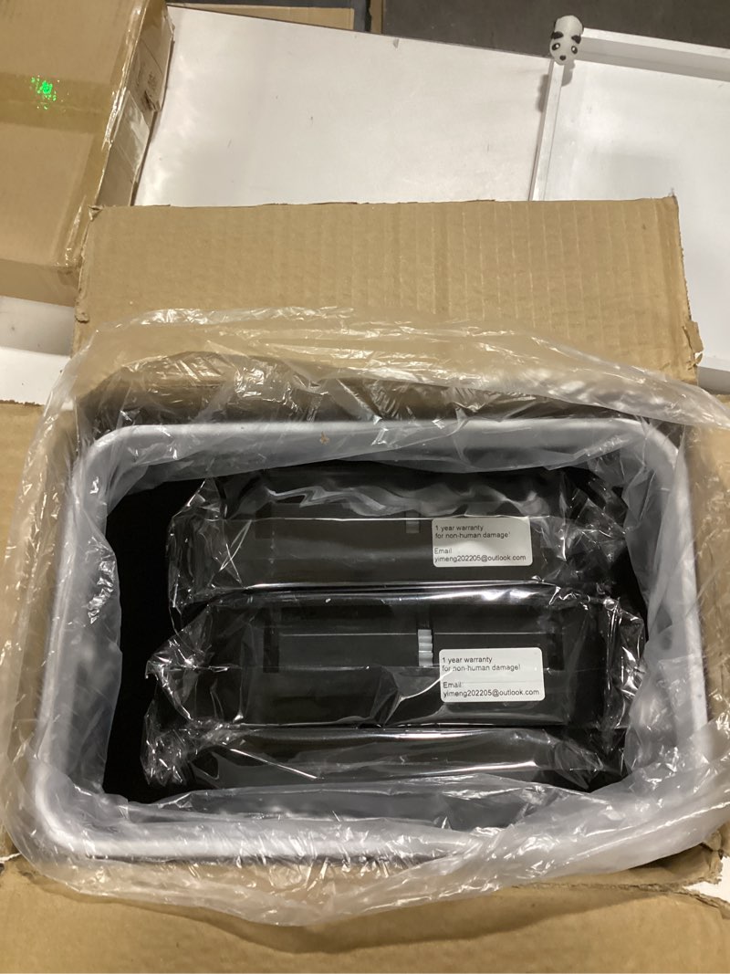 Condition photo showing New/Like New for 3 Pack Bathroom Trash Can with Lid, 2.5 Gallon Small Slim Trashcan, Automatic Trash Can Touchless, Motion Sensor Waterproof Plastic Trash Bin for Bedroom Kitchen Office Living Room (Black+Gray+White) Black/White/Grey