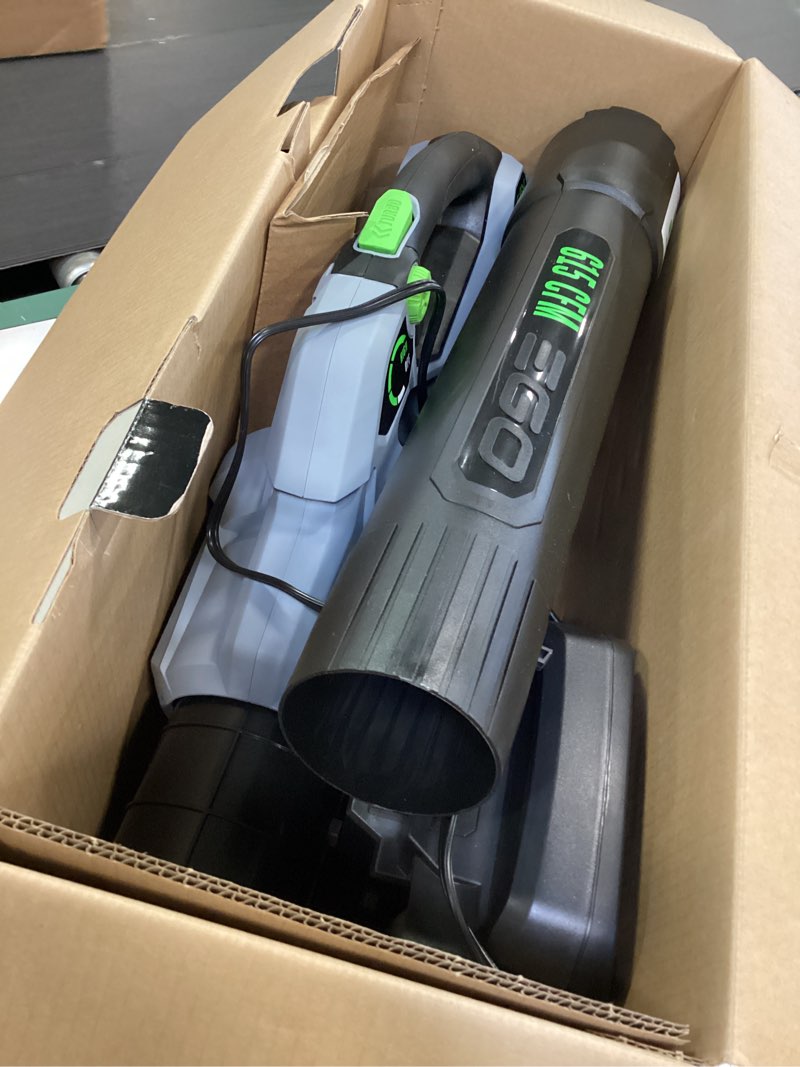 Condition photo showing Good Condition for EGO Power+ LB6151 615 CFM Variable-Speed 56-Volt Lithium-ion Cordless Leaf Blower with 2.5Ah Battery and Charger, black