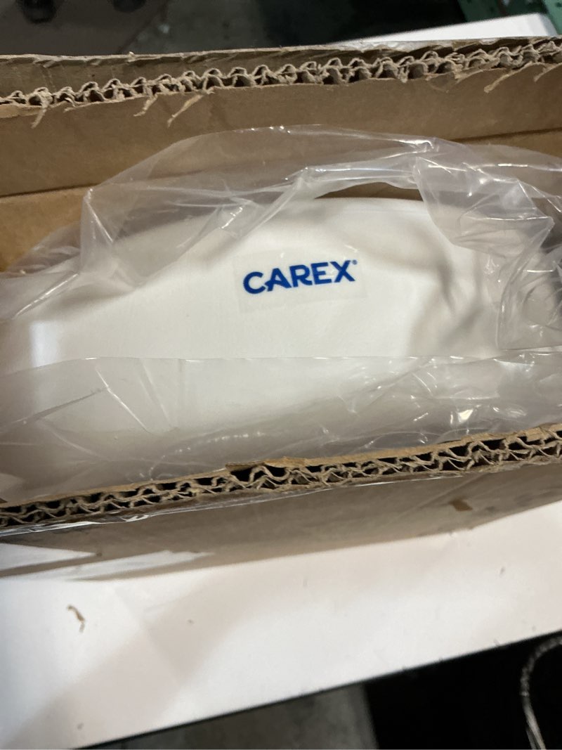 Condition photo showing New/Like New for Carex Toilet Seat Riser, Round Raised Toilet Seat Adds 3.5 inches to Toilet Height, for Assistance Bending or Sitting, 300 Pound Weight Capacity Toilet Riser