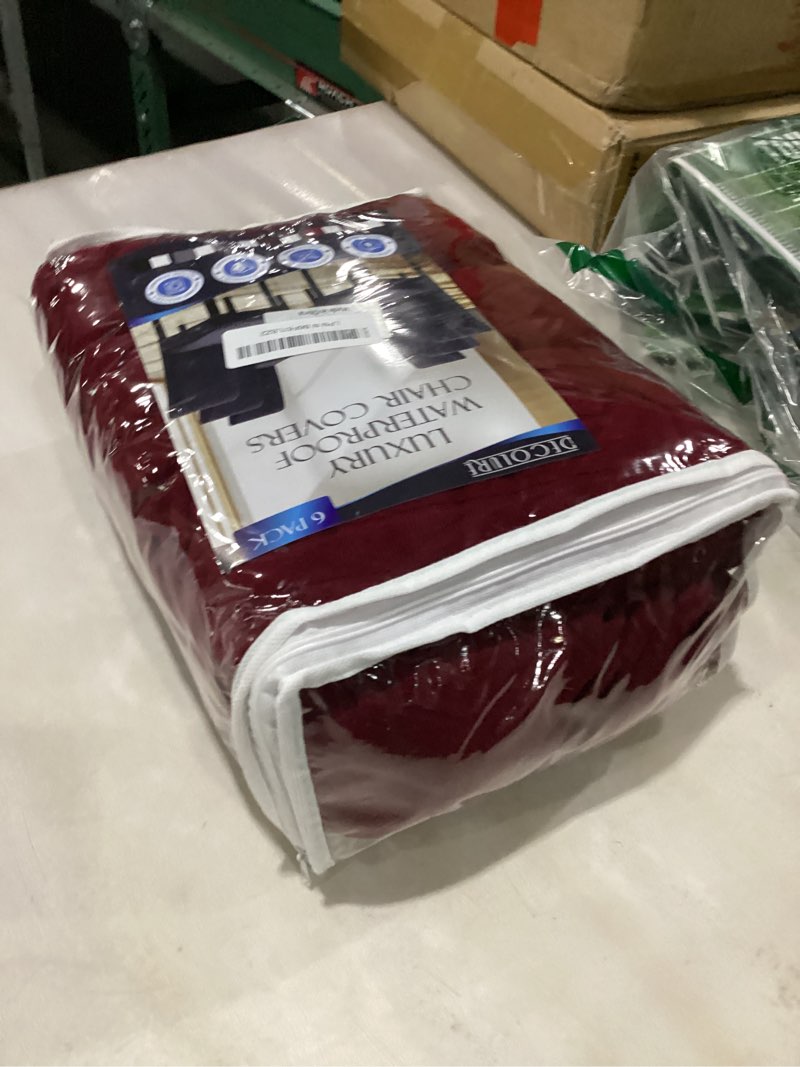Condition photo showing Good Condition for Waterproof Dining Chair Covers Set of 6 - 3 Layers Thick Fabric Parsons Chair Slip Covers - Jacquard