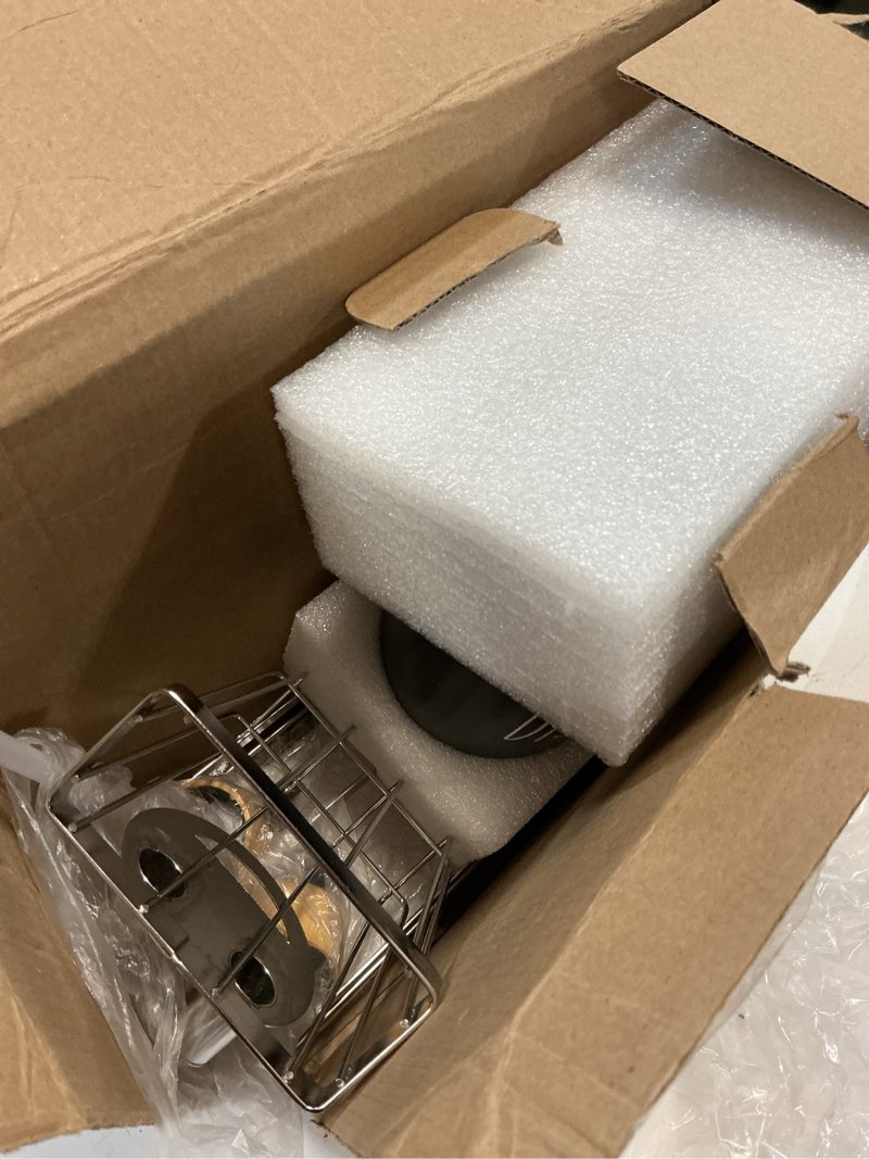 Condition photo showing Good Condition for Moforoco Kitchen Dish Soap Dispenser Set, 16OZ Glass Bottle, Hand and Dish Soap Dispenser Set, Instant Dry Tray, Non-Slip Silicone Pad, Brush Holder with Smiley Face Sponge Holder, Kitchen Decor Silver Tray & Black White Bottle