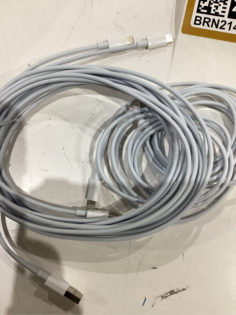 Condition photo showing Good Condition for 3pack 10ft iphone charger, [apple mfi certified] long cord 10 ft, apple lightning to usb cable, 10 foot fast charging cords for iphone charger 14/13/12/11/13 pro/13 max/x/xs/xr/xs max 10ft white 3