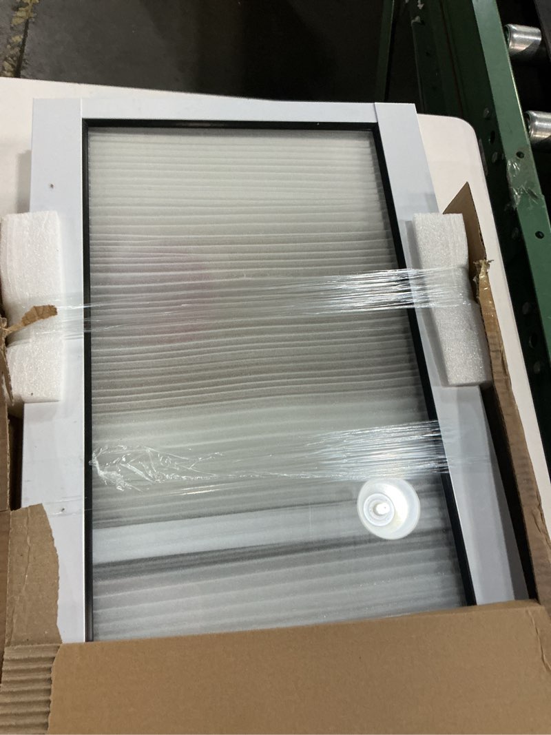 Condition photo showing New/Like New for slevoo sliding glass dog door, no-cut installation, height adjustable 79 1/5" to 82", upgraded silicone flap, weatherproof & secure pet door for medium/large dogs, white aluminum frame (large)