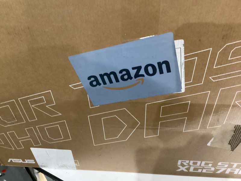 Condition photo showing As Is for ASUS ROG Strix 27” 1440P USB-C HDR Gaming Monitor (XG27ACG-W) - White, QHD, 180Hz, 1ms, Fast IPS, DCI-P3 95%, Extreme Low Motion Blur Sync, G-Sync Compatible, Tripod Socket, AI Gaming, 3yr Warranty 27" Fast IPS QHD 180Hz G-SYNC USB-C White
