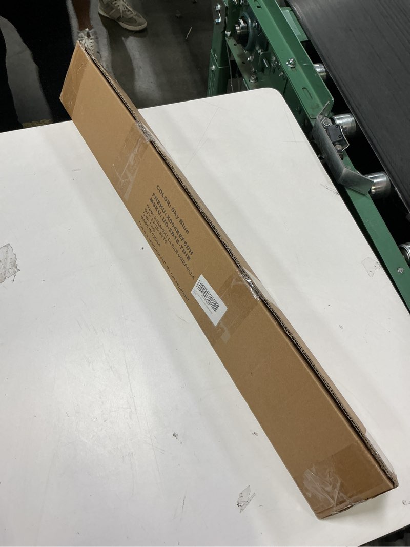 Condition photo showing New/Like New for 2Pcs Kids Clear Umbrella for Rain, Round Bubble Umbrella,Wide Coverage Arc 43 Inch,Auto Close,Windproof Strong Double Fiberglass Ribs With Spring Supporting for Each 6 Panels, Steel Shaft, Spoke Big Protectors for Safety Sky Blue