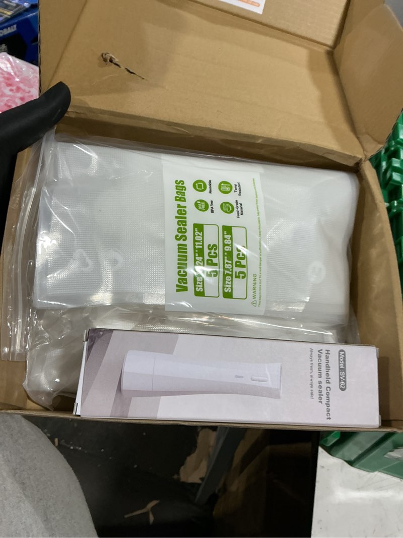 Condition photo showing Good Condition for handheld vacuum sealer for food storage: portable vacuum sealing machine - usb rechargeable cordless food sealer saver for 5x preservation white