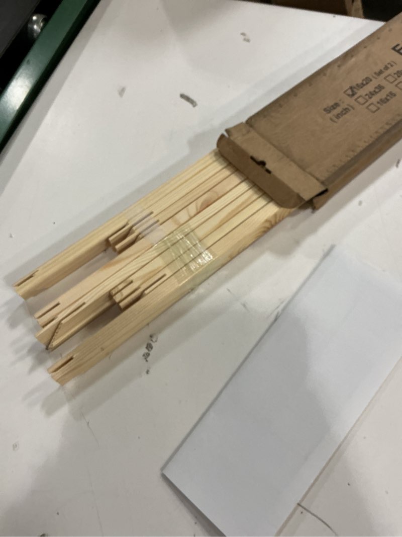 Condition photo showing Good Condition for 2-Set DIY Canvas Stretcher Bars 16x20 Inch Canvas Frame for Oil Paintings,Prints,Paint by Numbers & Posters 2-Pack