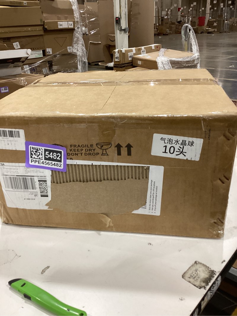 Condition photo showing New/Like New for YINIETZSCHE 10-Light Modern Crystal Chandelier for High Ceilings, Raindrop Pendant Lighting Fixture 