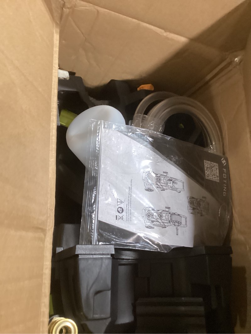 Condition photo showing Good Condition for Electric Pressure Washer, 4500 PSI 2.8 GPM Power Washer with Anti-Tipping Technology, 4 Quick Connect Nozzles, Foam Cannon, Stainless Steel Lance, High Pressure Washer for Cars/Fences/Driveways/Patios