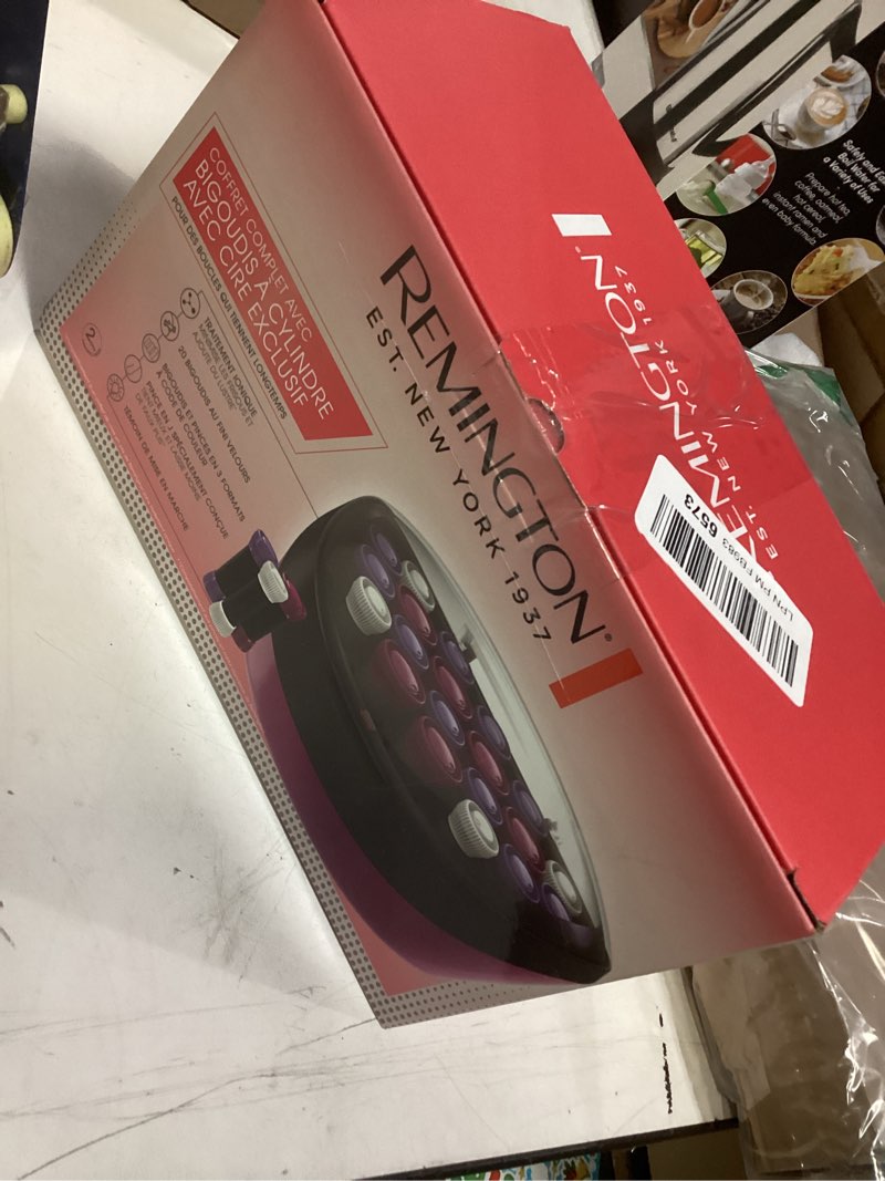 Condition photo showing New/Like New for Remington Ionic Conditioning Hair Setter, 20 Velvet Hair Rollers, 6 Large (1¼”), 10 Medium (1"), 4 Small (¾”), Blowout Style Hair Curlers pink 1 Count (Pack of 1)