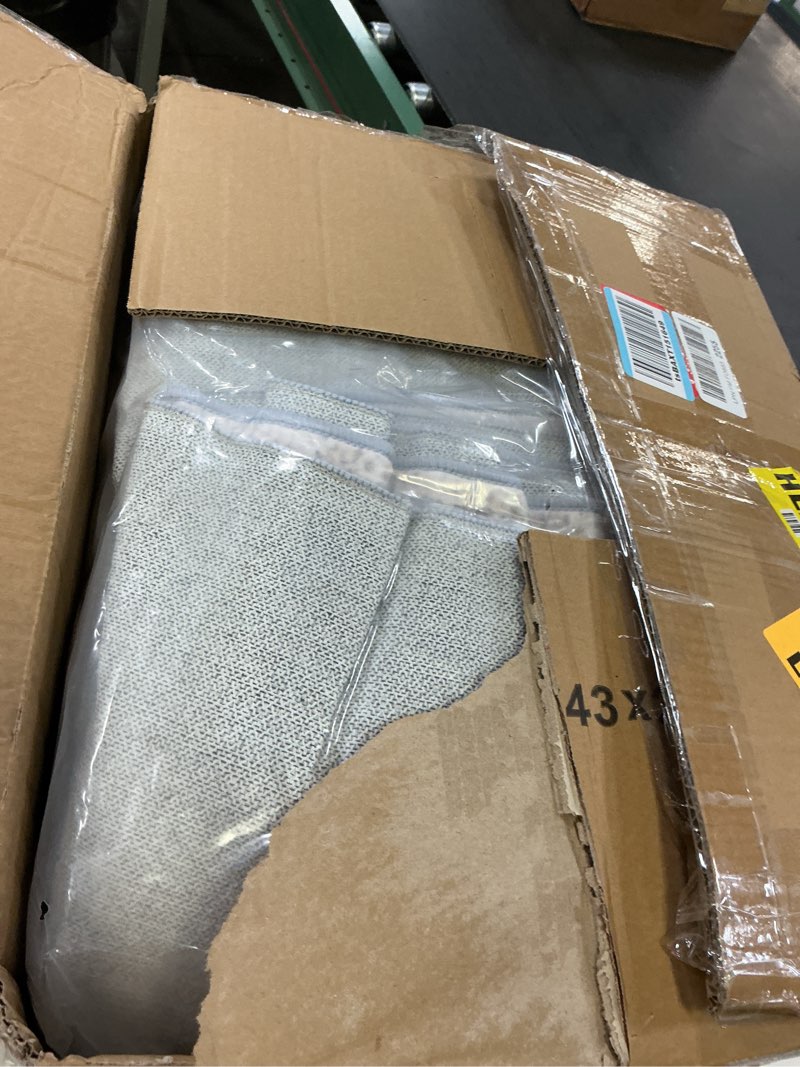 Condition photo showing New/Like New for area rugs 10'x14' washable non-slip, floral vintage distress print pattern medallion carpet for living room bedroom dining room, light blue navy beige gray white blue/white/gray/purple 10' x 14' (rectangular)