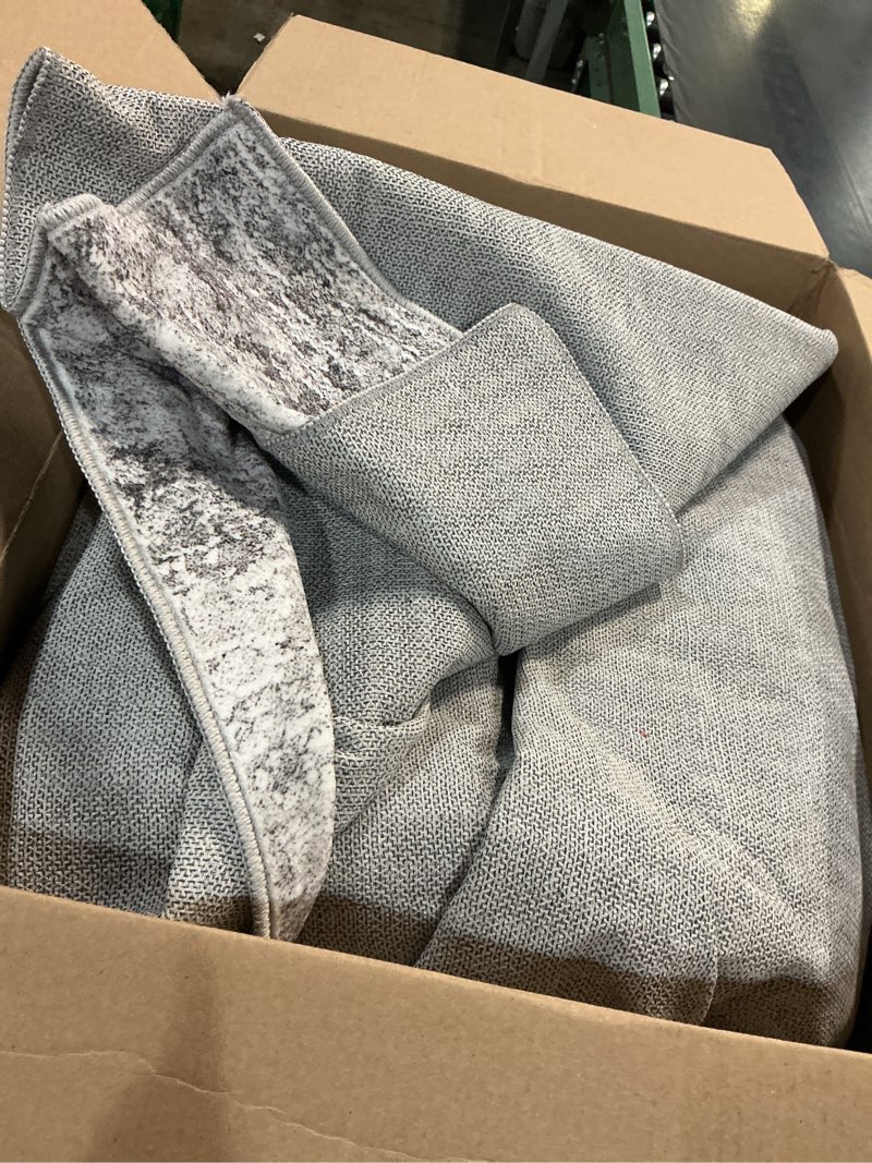 Condition photo showing Good Condition for ruugme washable 9x12 rug abstract - living room bedroom large area rug indoor farmhouse stain resistant carpet non-slip machine washable distressed soft room decor 9x12 grey 9' x 12' (rectangular) grey