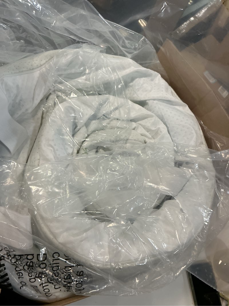 Condition photo showing Good Condition for hombys memory foam massage bed mattress topper with cooling rayon derived from bamboo cover, lash bed table mattress topper with elastic bands, cushion only, white, 73" x 29" 73" x 29" white