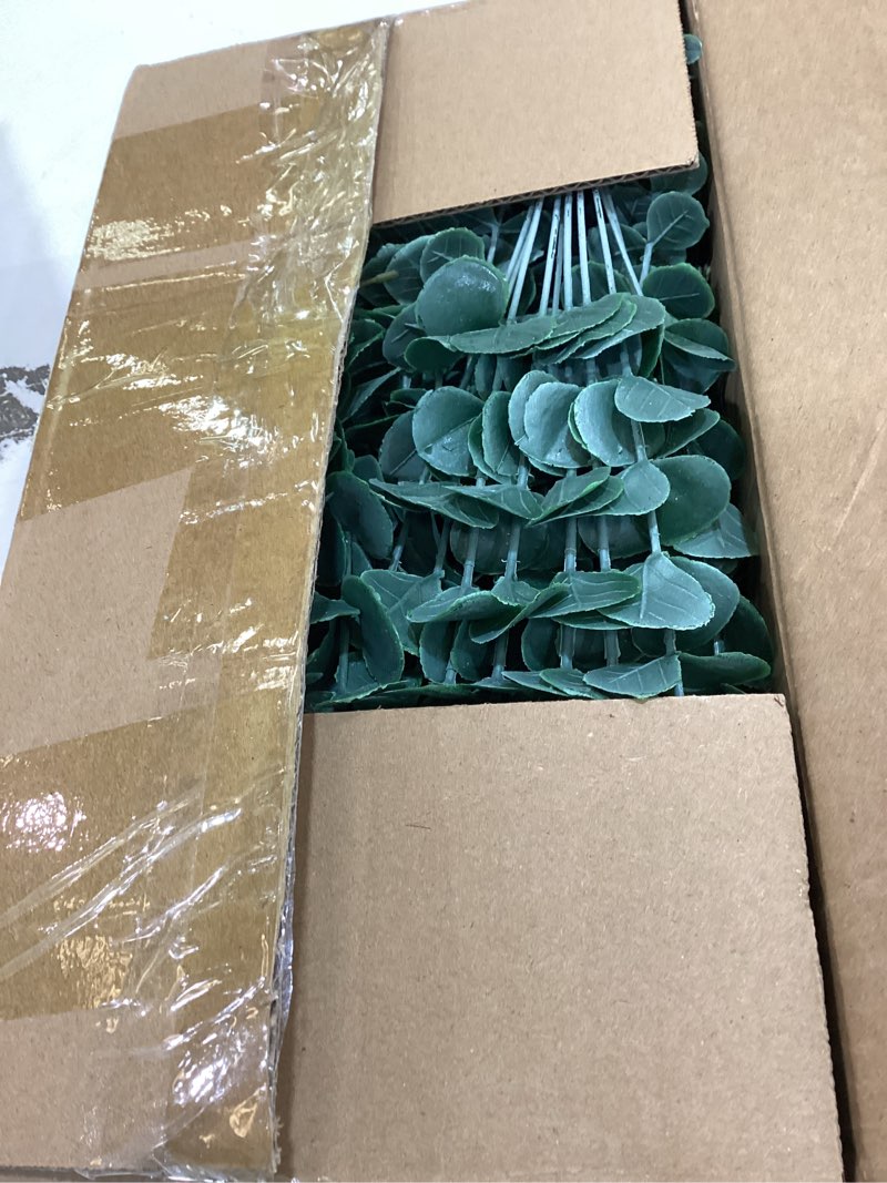 Condition photo showing Good Condition for 150 Pcs 4 Kinds Mixed Artificial Eucalyptus Leaves Stems Bulk Fake Silver Dollar Eucalyptus Bundle Faux Plants Greenery for DIY Bouquets Floral Arrangement Wedding Engagement Party Decor