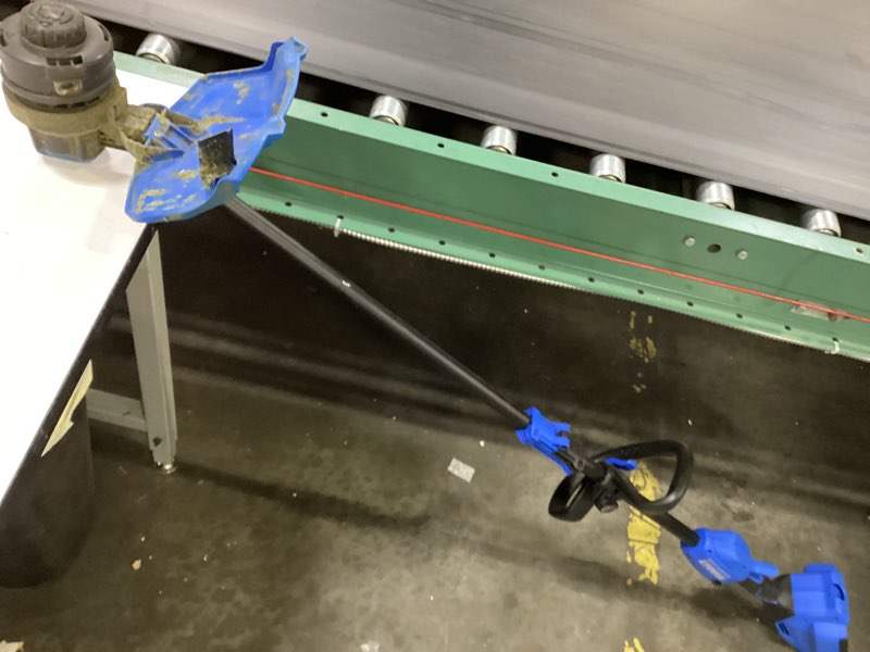 Condition photo showing As Is for kobalt gen4 40-volt 15-in straight shaft battery string trimmer 4.0 ah (battery included) (charger included