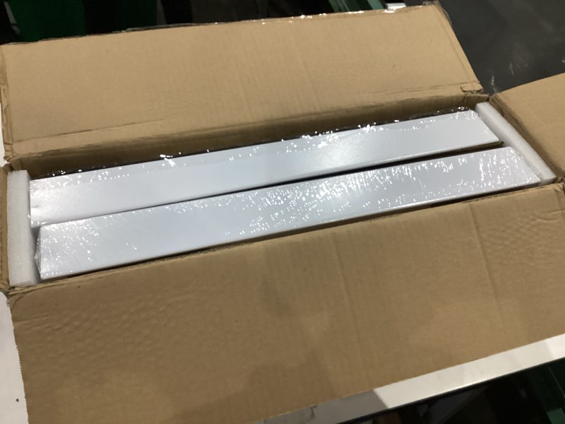 Condition photo showing Good Condition for 2Pack Expandable Pull Out Cabinet Organizer 21"Deep With Raising Pad for Framed Cabinets, Upgrade 3 Slide Rails Slide Out Drawers, Roll Out Shelves Adhesive,Adjustable Width 12.05"-20.4"White