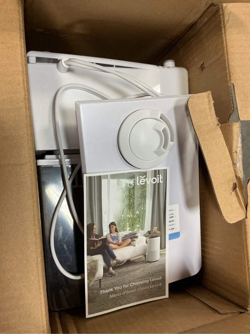 Condition photo showing As Is for LEVOIT Humidifiers for Bedroom Home, Smart Warm and Cool Mist Air Humidifier for Large Room, Auto Customized Humidity, Fast Symptom Relief, Easy Top Fill, Essential Oil, Quiet, OasisMist4.5L, White White 4.5L