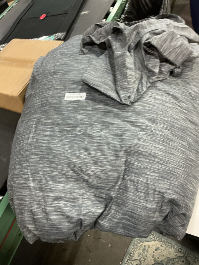 Condition photo showing As Is for Bedsure Oversized King Comforter Set - Charcoal Grey Soft Bedding for All Seasons, Cationic Dyed Bed Set, 3 Pieces, 1 Oversized King Size Comforter (120"x 98") and 2 Pillow Shams (20"x 36"+2") Oversized King 03 - Charcoal Grey