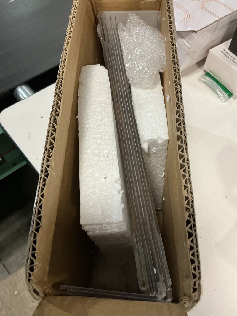 Condition photo showing Good Condition for wenqik 4 packs 8. 5" x 14" sign holders vertical l shape frame acrylic document holder side loading clear flyer holder slanted desk paper display stand graphic poster shelf for restaurants office