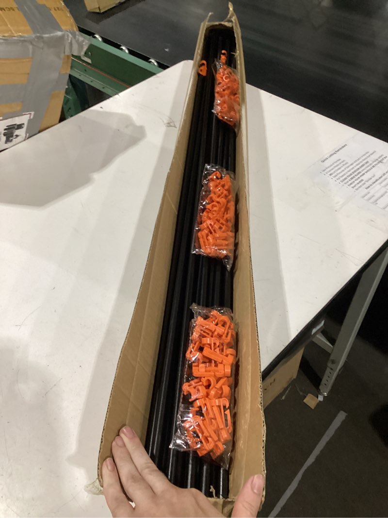 Condition photo showing New/Like New for 25pcs 46inch portable electric fence posts kit with 75 insulators,temporary electric fencing for containment of chicken,cow,sheep & small animals,easy setup backyard and garden electric fence stakes