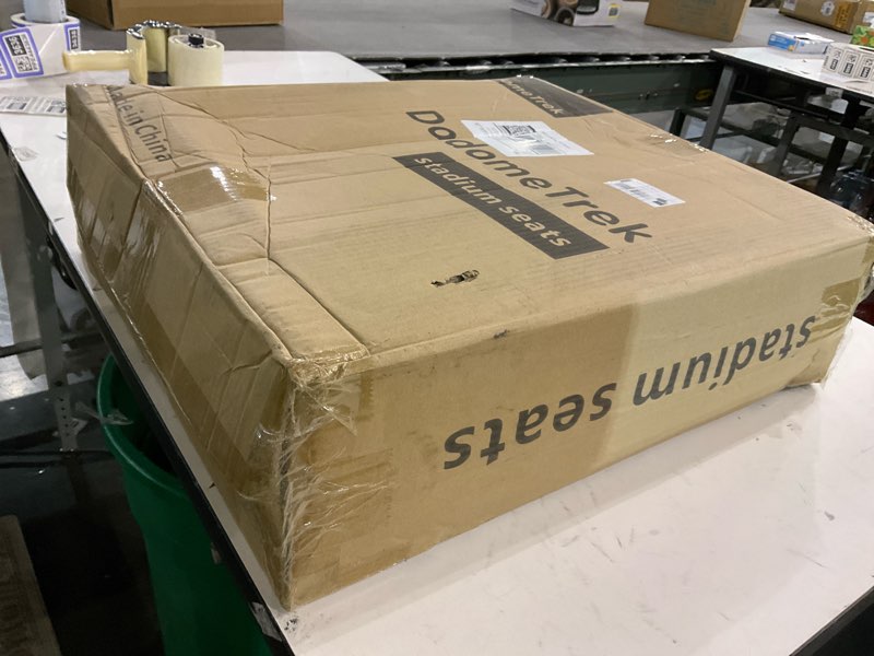 Condition photo showing As Is for Stadium Seats with Back Support, Bleacher Seat with Back and Cushion, 400lb Capacity, 2pcs