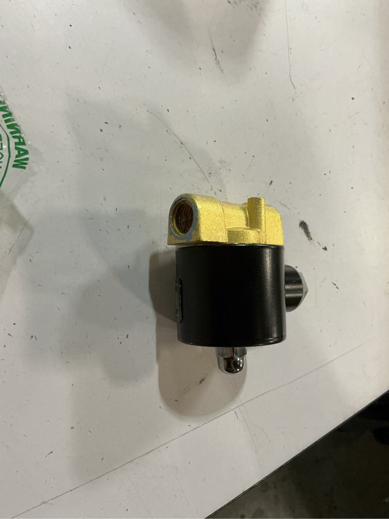 Condition photo showing As Is for u.s. solid solenoid valve - zinc-alloy 12v dc solenoid valve, nbr seal (3/8") 3/8 inch