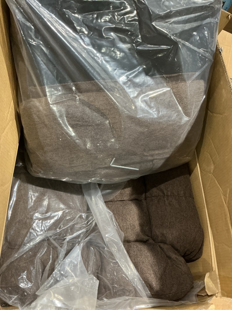 Condition photo showing Good Condition for sweetcrispy power lift recliner chair with vibration massage and heat for adults, ergonomic overstuffed breathable fabric reclining chair with side pockets, remote control, living room, bedroom, brown brown 37"d x 33.86"w x 40.16"h