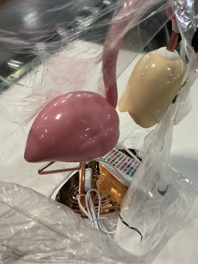 Condition photo showing Good Condition for codogoy fragrance candle warmer flamingo lamp with timer, dimmable, halogen, polished, pink, for home decor 6.69 x11 x15.35 in