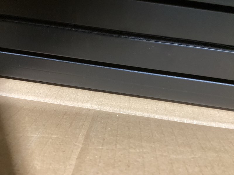 Condition photo showing Good Condition for DJ Booth Table Station w/2 Storage Triangular Panel, DJ Facade Booth with Black & White Scrims, Detachable DJ Table, Carrying Bag, Foldable Metal Frame DJ Booth Panel for Show, Wedding, Clubs 40x20 with Triangular Panel