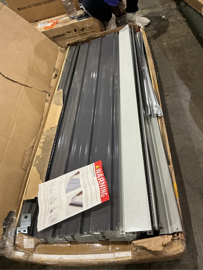 Condition photo showing As Is for neatiease 10 pcs metal roofing panels corrugated galvanized roofing panels metal siding panels with steel screws for pergola, gazebo, shed, outdoor storage, chicken coop, patio,garages