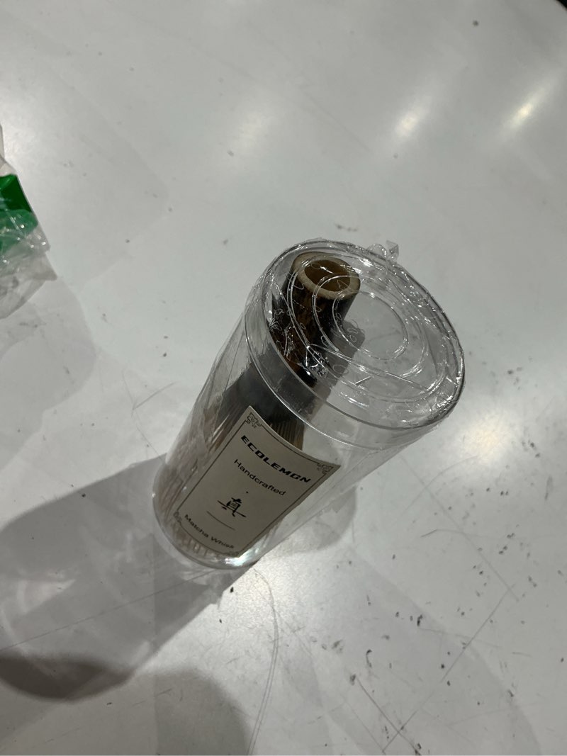 Condition photo showing Good Condition for handcrafted kurotake shin chasen matcha whisk (1-piece), matcha wisk for ceremonial grade matcha powder, dark bamboo whisk, artisan made ceremonial-grade macha whisks